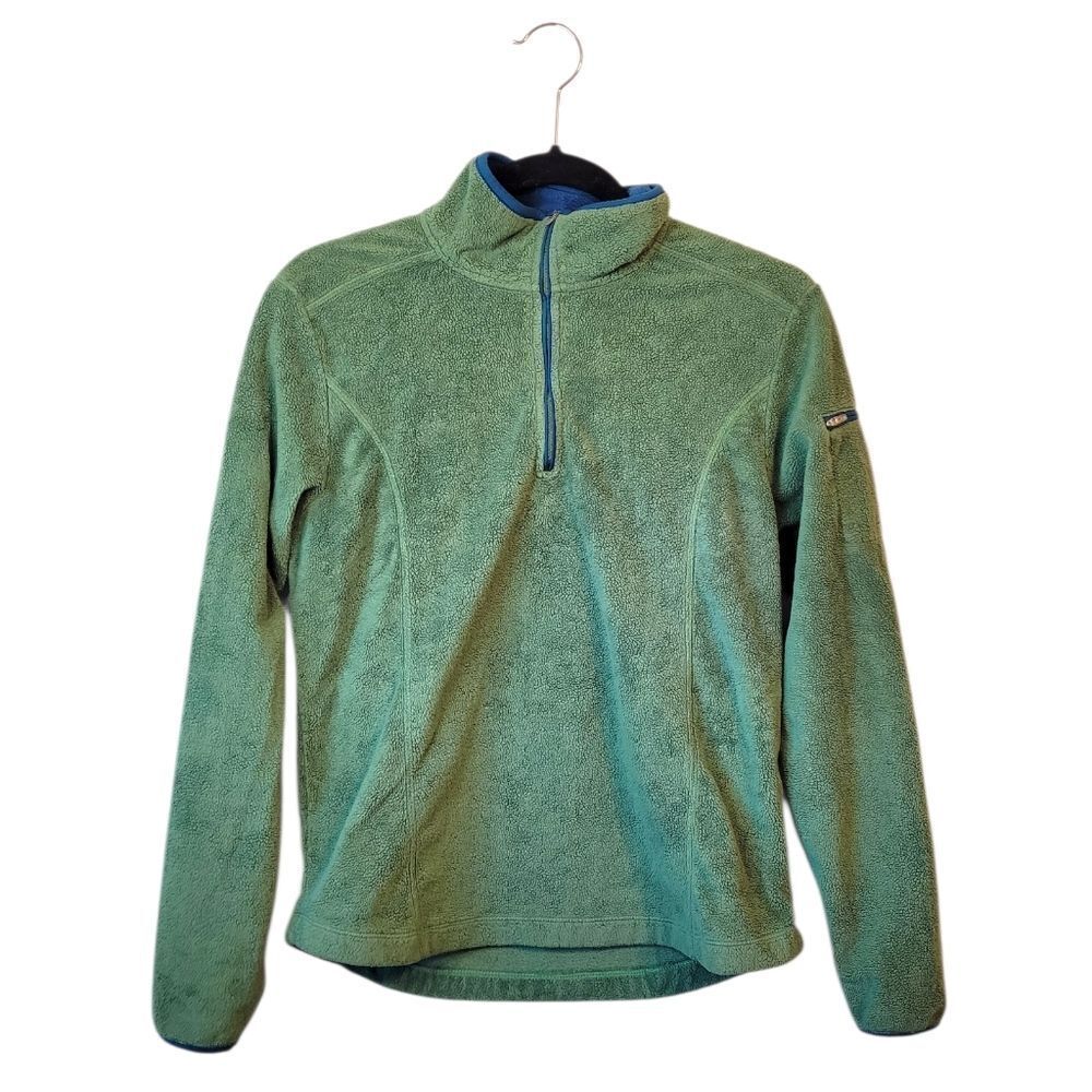 Horny Toad Green Fuzzy Quarter Zip Women's Size XS
